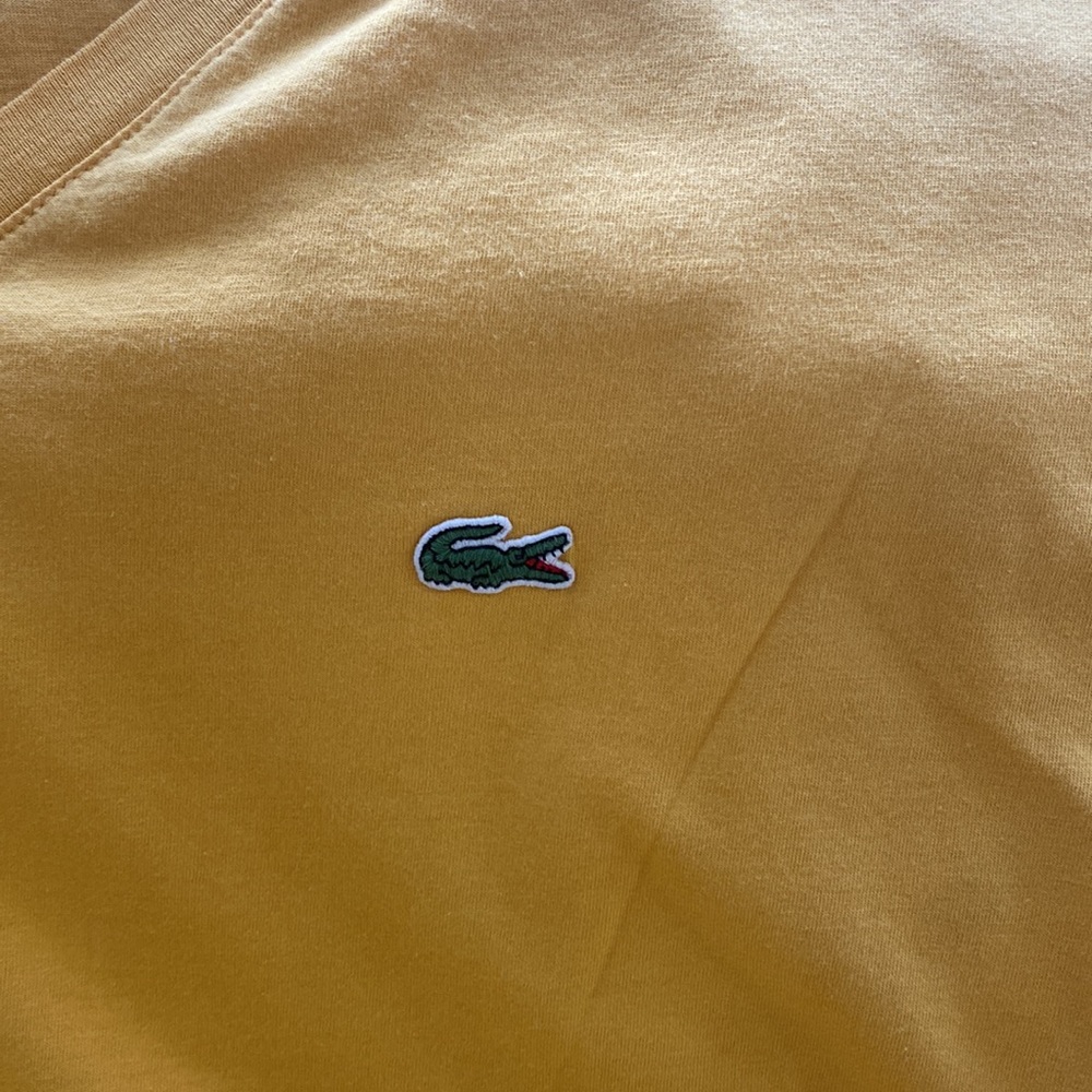Lacoste yellow v neck tee shirt - Picture 2 of 5